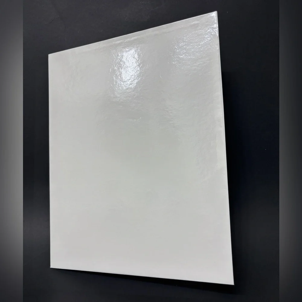 Oxford White Laminated Twin Pocket Folders - Letter - 8.50